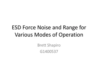 ESD Force, Noise, and Range in Various Modes