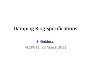 ILC Damping Ring Specifications and Recommendations