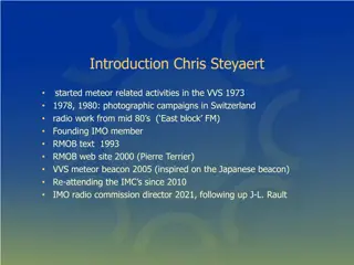 Chris Steyaert: A Journey in Meteor-Related Activities