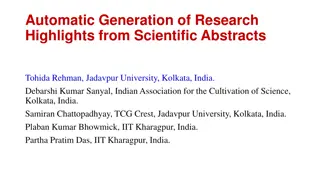 Automatic Generation of Research Highlights from Scientific Abstracts