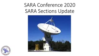 SARA Conference 2020 Sections Update and Initiatives