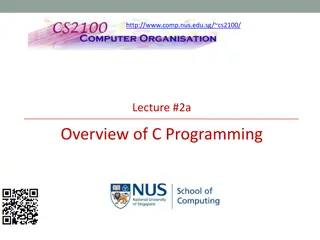 Overview of C Programming Basics and Syntax