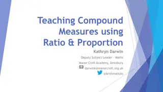 Teaching Compound Measures Using Ratio & Proportion