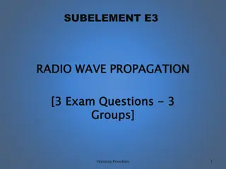 Radio Wave Propagation and Operating Procedures in Subelement E3