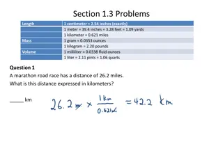 Unit Conversion and Calculation Practice with Length, Mass, Volume, and Density