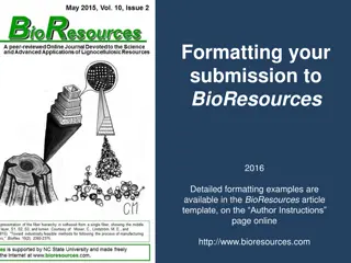 Formatting Your BioResources Submission for Better Results