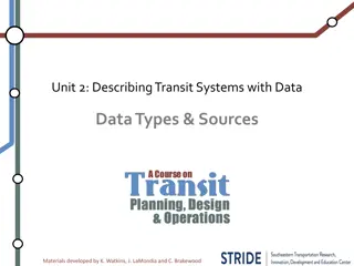 Exploring Transit Data for Service Improvement