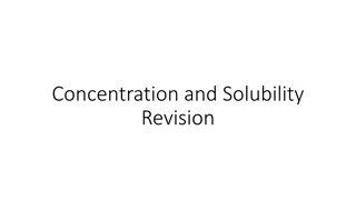 Concentration and Solubility in Solutions