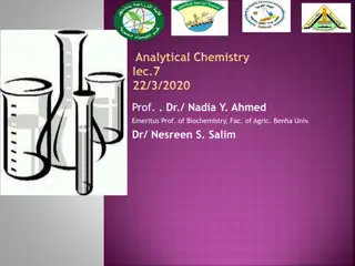 Precipitation Reactions in Analytical Chemistry