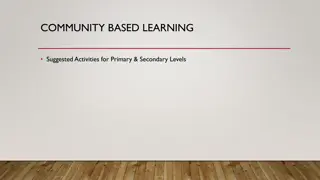 Implementing Community-Based Learning Activities in Primary and Secondary Education