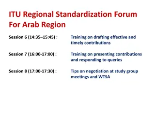 ITU Regional Standardization Forum for Arab Region Training Sessions