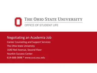 Academic Job Negotiation Tips at Ohio State University