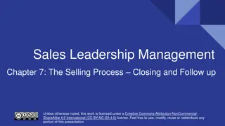 The Selling Process: Closing Techniques and Strategies