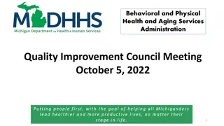 Michigan Behavioral and Physical Health Council Meeting Highlights