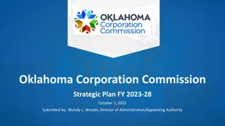 Oklahoma Corporation Commission Strategic Plan FY 2023-28 Overview