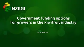 Government Funding Options for Kiwifruit Growers in June 2021