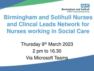 Birmingham and Solihull Nurses Network Meeting - March 9th, 2023