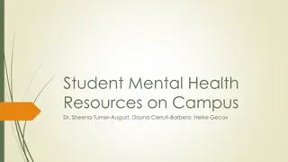 Student Mental Health Resources on Campus Workshop Overview and Team Introduction