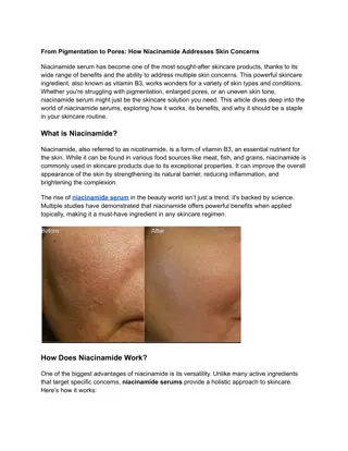 From Pigmentation to Pores How Niacinamide Addresses Skin Concerns