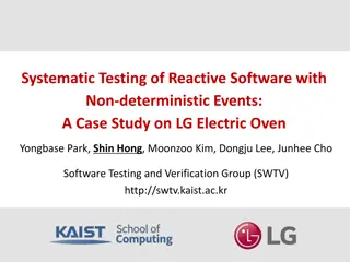 Systematic Testing of Reactive Software - A Case Study on LG Electric Oven