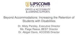 Enhancing Student Success: Improving Retention for Students with Disabilities at Lipscomb University