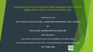 The Reality of University Programme Education Objectives: Post-Convocation Life