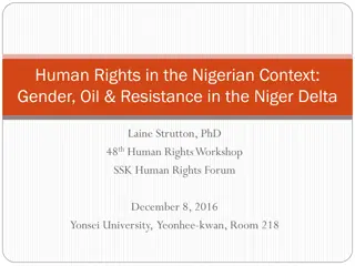 Human Rights in the Nigerian Context: Gender, Oil & Resistance in the Niger Delta