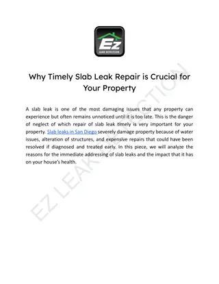 Why Timely Slab Leak Repair is Crucial for Your Property