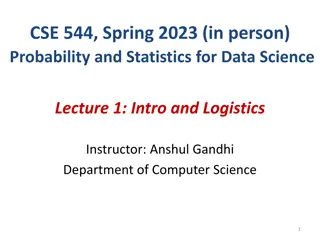 Introduction to CSE 544: Probability and Statistics for Data Science