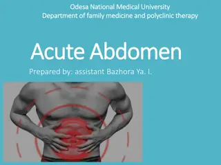 Acute Abdomen: Causes, Symptoms, and Examination