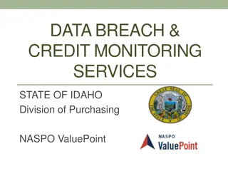 State of Idaho Data Breach & Credit Monitoring Services Overview