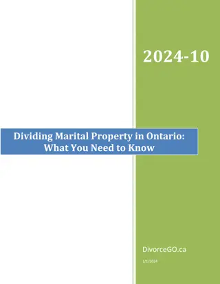 Dividing Marital Property in Ontario What You Need to Know