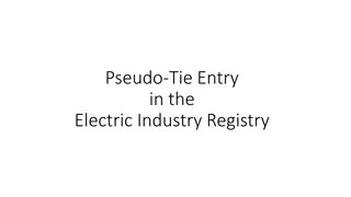 Pseudo-Tie Entry in Electric Industry Registry