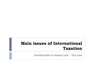 Overview of International Taxation in Italian Law