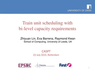 Train Unit Scheduling Study: Optimal Capacity Management Approach