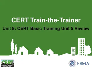 CERT Basic Training Unit 5 Review: Understanding Disaster Trauma