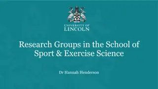 Research Groups and Directions in School of Sport & Exercise Science