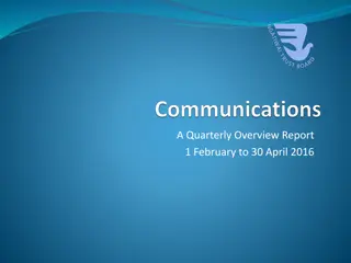 Quarterly Overview Report: Feb-April 2016 for NTB Communications