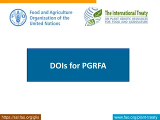 Implementing DOIs for Plant Genetic Resources for Food and Agriculture (PGRFA)