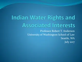 Overview of Indian Water Rights Rooted in Federal Law