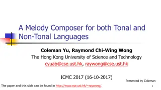 Melody Composition for Tonal and Non-Tonal Languages Study