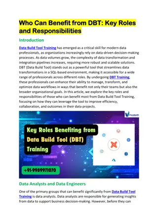 Data Build Tool Training | DBT Training