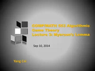 Myerson's Lemma in Algorithmic Game Theory