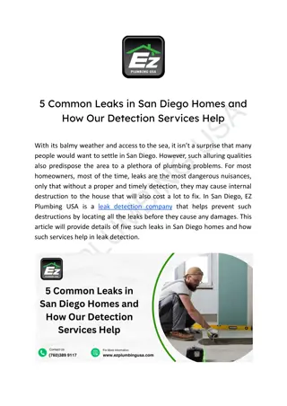 5 Common Leaks in San Diego Homes and How Our Detection Services Help