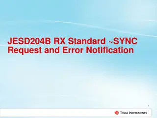 JESD204B RX Standard Synchronization and Error Handling