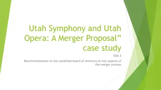 Merger Process Recommendations for Utah Symphony and Utah Opera