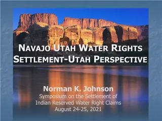 Navajo-Utah Water Rights Settlement: Perspectives & Benefits