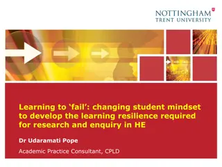 Developing a Growth Mindset for Research and Inquiry in Higher Education