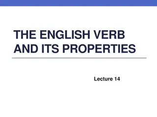 Properties of the English Verb