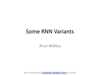 Recurrent Neural Networks (RNNs) and LSTM Variants